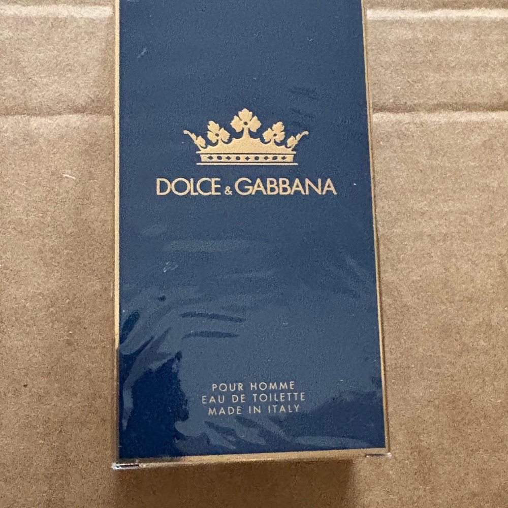 Dolce & Gabbana Pour Homme Blue and Gold Packaging
